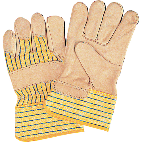 Standard-Duty Dry-Palm Fitters Gloves, Medium, Grain Cowhide Palm, Cotton Inner Lining Les Distributions ICE