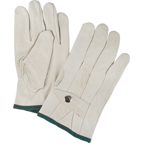 Gants de cordeur d'usage standard, Moyen, Paume Cuir fleur de vache Les Distributions ICE