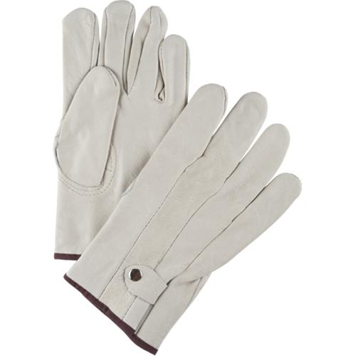 Standard-Duty Ropers Gloves, Large, Grain Cowhide Palm Les Distributions ICE