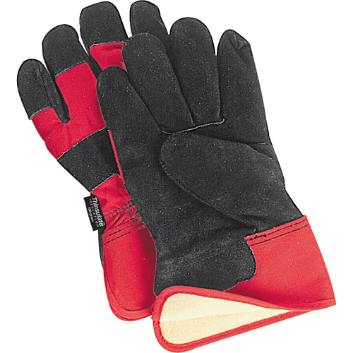Gants d'ajusteur doubl&eacute;s pour l'hiver &agrave; chaleur sup&eacute;rieure, Grand, Paume en Cuir de vache refendu, Doublure en Thinsulate Les Distributions ICE