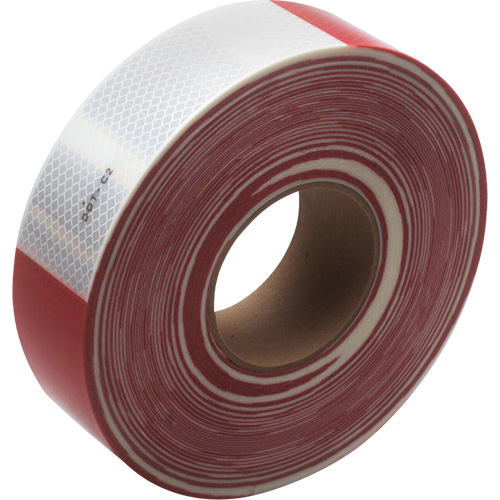 Mat&eacute;riaux de perceptibilit&eacute; 3M Scotchlite Diamond Grade s&eacute;rie 983, 2" la x 150' lo, Rouge & blanc Les Distributions ICE