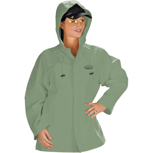 Hurricane Flame Retardant/Oil Resistant Rain Suits - Jacket, 4X-Large, Green Les Distributions ICE