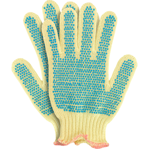 Gants en tricot avec pois, Taille Petit/7, Calibre 7, Rev&ecirc;tement PVC, Enveloppe en Kevlar, ANSI/ISEA 105 niveau 2 Les Distributions ICE
