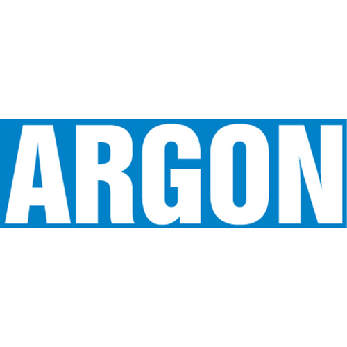 Marqueurs de tuyau "Argon", Autocollant, 2-1/2" h x 12" la, Blanc/bleu Les Distributions ICE