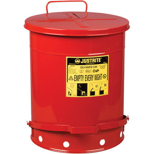 Contenants pour d&eacute;chets huileux, Homologu&eacute; FM/List&eacute; UL, 14 gal. US, Rouge Les Distributions ICE