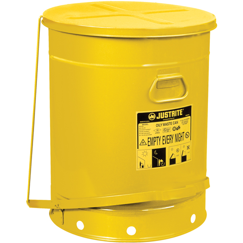 Oily Waste Cans, FM Approved/UL Listed, 21 US gal., Yellow Les Distributions ICE