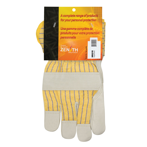 Gants d'ajusteur doubl&eacute;s pour l'hiver &agrave; paume renforc&eacute;e, Grand, Paume en Cuir fleur de vache, Doublure en Molleton de coton Les Distributions ICE
