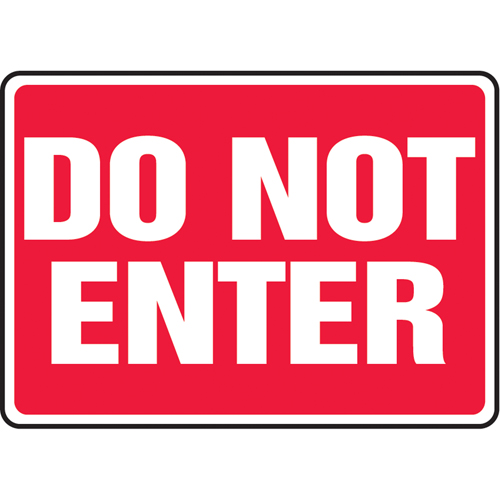 Enseigne  Do Not Enter , 10" x 14", Vinyle, Anglais Les Distributions ICE