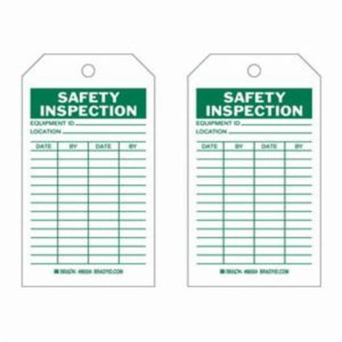&eacute;tiquettes d'inspection de s&eacute;curit&eacute;, Polyester, 4" la x 7" h, Anglais Les Distributions ICE