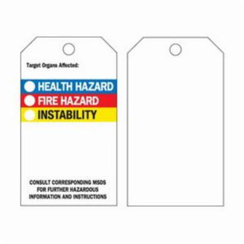 Self-Laminating Right-To-Know Tags, Polyester, 3" W x 5-3/4" H, English Les Distributions ICE