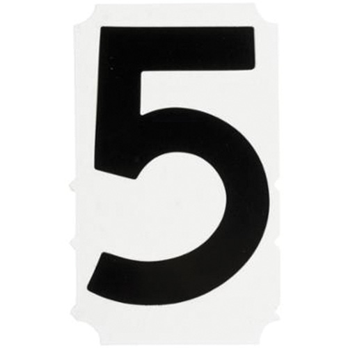 Quick-Align&reg; Individual Gothic Number and Letter Labels, 5, 4" H, Black Les Distributions ICE