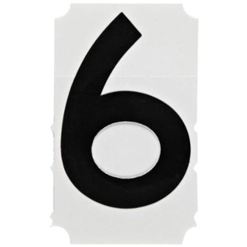 Quick-Align&reg; Individual Gothic Number and Letter Labels, 6, 4" H, Black Les Distributions ICE