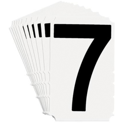 Quick-Align&reg; Individual Gothic Number & Letter Labels, 7, 4" H, Black on White Les Distributions ICE