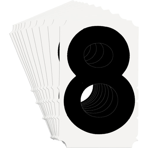 &eacute;tiquettes de lettres et chiffres gothiques individuels Quick-Align, 8, 4" h, Noir Les Distributions ICE