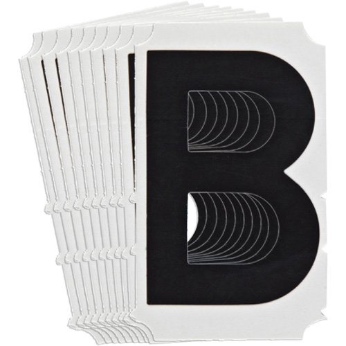&eacute;tiquettes de lettres et chiffres gothiques individuels Quick-Align, B, 4" h, Noir Les Distributions ICE