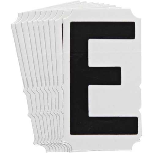 Quick-Align&reg; Individual Gothic Number and Letter Labels, E, 4" H, Black Les Distributions ICE
