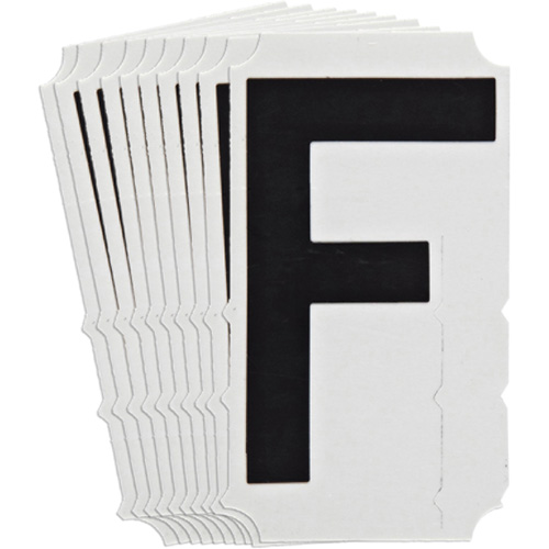 &eacute;tiquettes de lettres et chiffres gothiques individuels Quick-Align, F, 4" h, Noir Les Distributions ICE