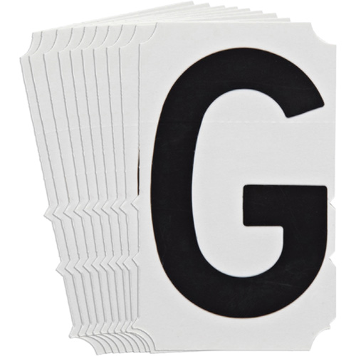 &eacute;tiquettes de lettres et chiffres gothiques individuels Quick-Align, G, 4" h, Noir Les Distributions ICE