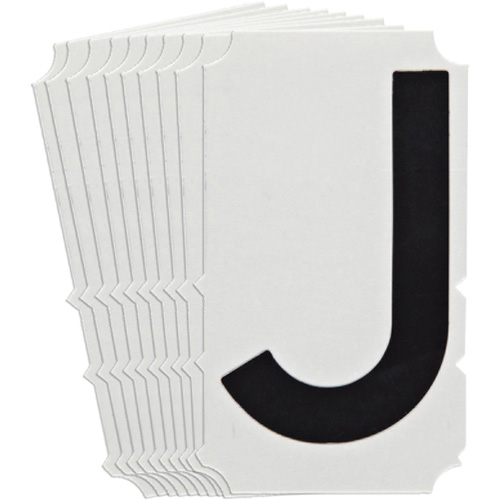 Quick-Align&reg;Individual Gothic Number and Letter Labels, J, 4" H, Black Les Distributions ICE