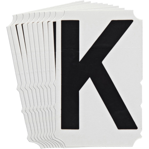 &eacute;tiquettes de lettres et chiffres gothiques individuels Quick-Align, K, 4" h, Noir Les Distributions ICE