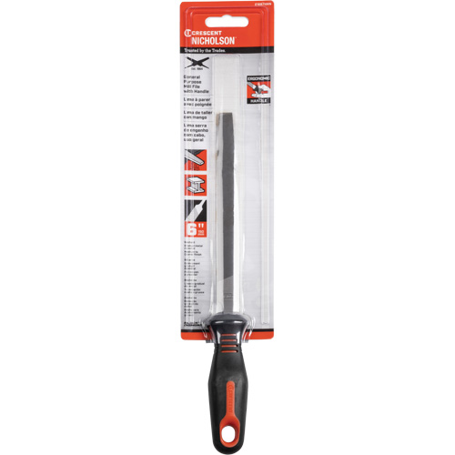 Single Cut File with Ergonomic Handle, Rectangular, 6", Bastard Les Distributions ICE
