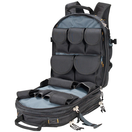 Sacs &agrave; dos pour outils &agrave; 75 pochettes, 13" lo x 17-1/2" la, Noir, Nylon Les Distributions ICE