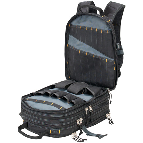 Sacs &agrave; dos pour outils &agrave; 75 pochettes, 13" lo x 17-1/2" la, Noir, Nylon Les Distributions ICE