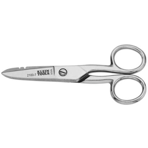 Nickel-Plated Electrician's Scissors, 5-1/4", Rings Handle Les Distributions ICE