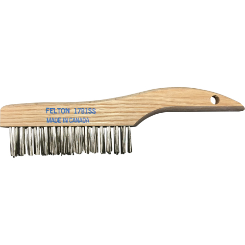Shoe Handle Scratch Brushes, Stainless Steel, 4 x 16 Wire Rows, 10" Long Les Distributions ICE