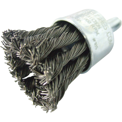 Knotted Wire End Brushes, 1" Dia., 0.020" Wire Dia., 1/4" Shank Les Distributions ICE