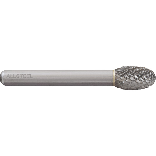 Fraise au carbure ovoide ALLSTEEL, SE-3, 3/8" dia., 1/4" Tige, 5/8" Prof. de la coupe Les Distributions ICE