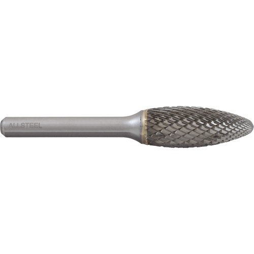 Fraise au carbure en forme de flamme ALLSTEEL, SH-5, 1/2" dia., 1/4" Tige, 1-1/4" Prof. de la coupe Les Distributions ICE