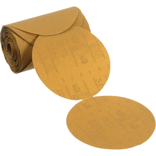 Disque abrasif dor&eacute; en rouleau Stikit, 6" dia., Grain P120, Oxyde d'aluminium Les Distributions ICE
