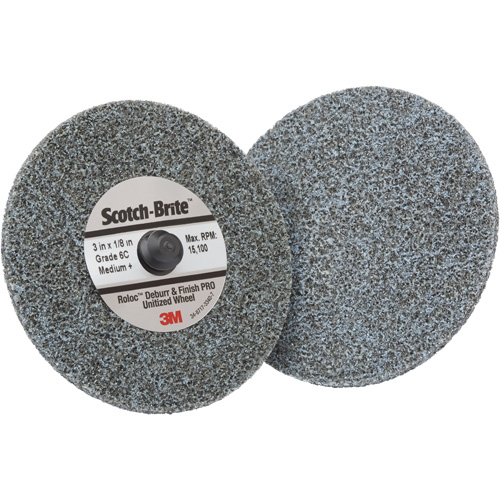 Meule homog&egrave;ne d&eacute;bavurage et de finition PRO TR Roloc, 3" x 1/8", Grain de Moyen, C&eacute;ramique Les Distributions ICE