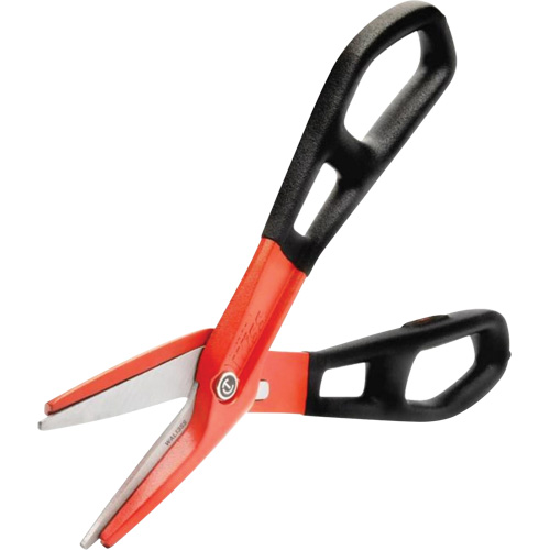 13" Serrated Aluminum Tinner Snip with Dipped Handle, 3" Cut Length, Straight Cut Les Distributions ICE