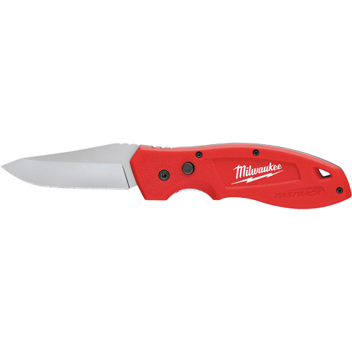 FASTBACK Smooth Folding Pocket Knife, 7-3/4" Blade, Stainless Steel Blade, Metal Handle Les Distributions ICE