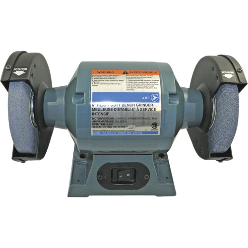 Meuleuse d'&eacute;tabli robuste BGC-6, Dia de roue 6", 1/3 CV Les Distributions ICE