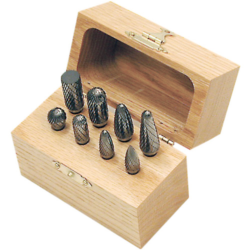 Jeu de fraises au carbure CBK-8 dans un coffret en bois, 8 morcea Les Distributions ICE