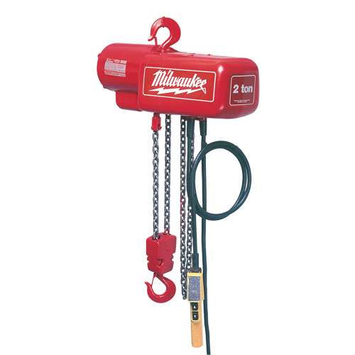 Palan &eacute;lectrique &agrave; chaîne, Lev&eacute;e 10', Capacit&eacute; 1000 lb (0,5 tonne), 16 pi/min Les Distributions ICE