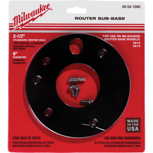 6" Diameter 2-1/2" Center Hole Sub-Base Les Distributions ICE