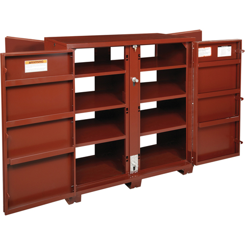 Armoire &agrave; tablettes Jobsite, Acier, 63,7 pi³, Rouge Les Distributions ICE