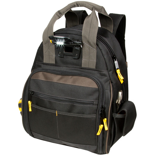 Techgear 53-Pocket Tool Backpack, 16" L x 13-1/4" W, Black, Polyester Les Distributions ICE