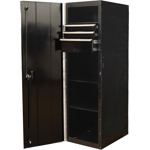 RX Series Side Cabinet, 3 Drawers, 19" W x 25" D x 61" H, Black Les Distributions ICE