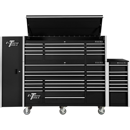 RX Series Side Cabinet, 3 Drawers, 19" W x 25" D x 61" H, Black Les Distributions ICE