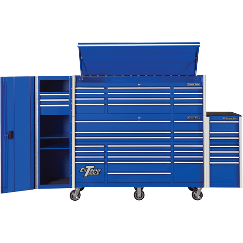 RX Series Side Cabinet, 3 Drawers, 19" W x 25" D x 61" H, Blue Les Distributions ICE