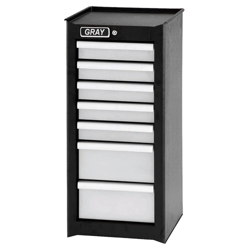 Side Rider Cabinet, 7 Drawers, 14-3/4" W x 18" D x 33.34" H, Black Les Distributions ICE