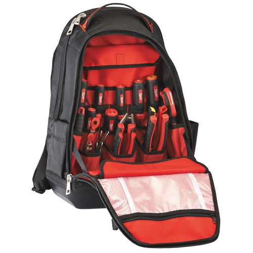 Jobsite Backpack, 20" L x 16" W, Black, Ballistic Les Distributions ICE