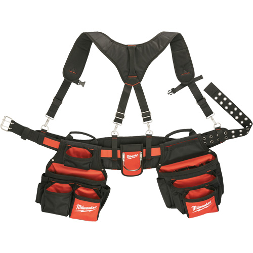 Contractor Work Belt With  Suspension Rig, Nylon, Black Les Distributions ICE