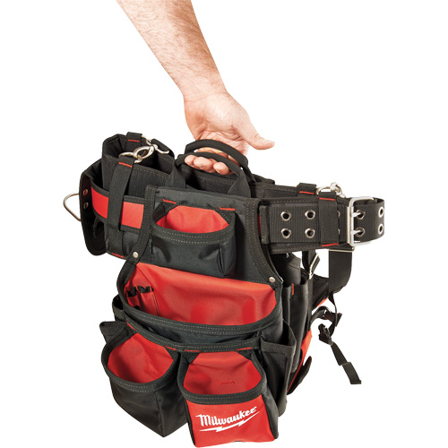 Contractor Work Belt With  Suspension Rig, Nylon, Black Les Distributions ICE