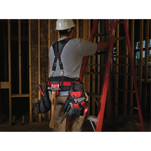 Contractor Work Belt With  Suspension Rig, Nylon, Black Les Distributions ICE